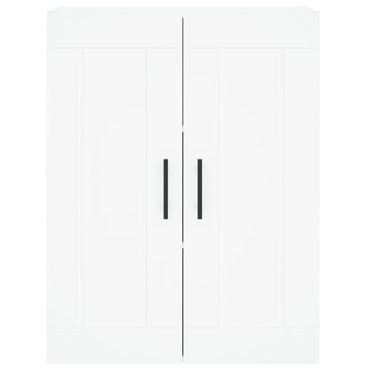Highboard 69.5x34x180 cm Engineered Wood 2 Glass Doors White