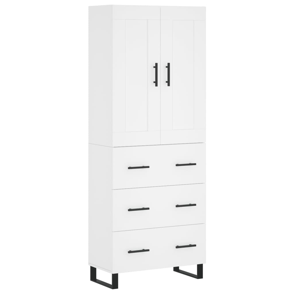 vidaXL Highboard White 69.5x34x180 cm Engineered Wood 2
