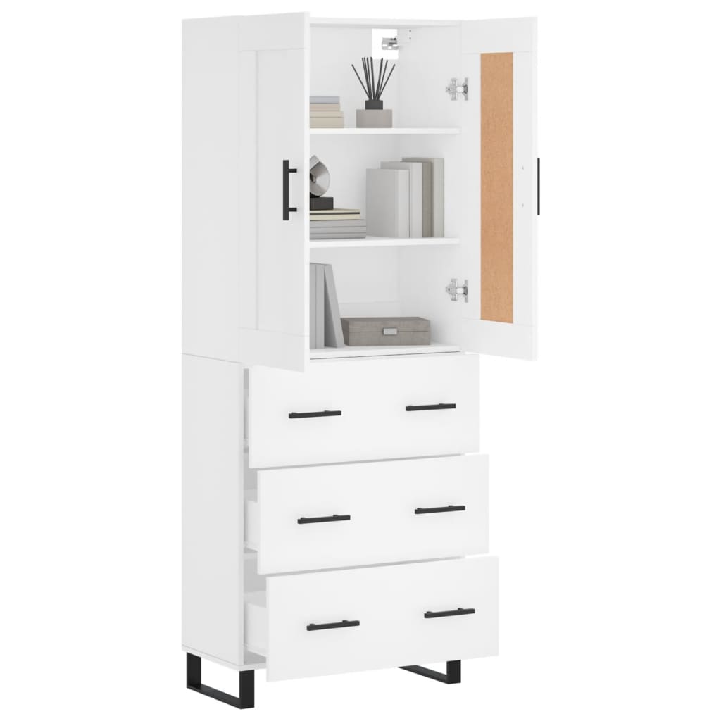 vidaXL Highboard White 69.5x34x180 cm Engineered Wood 3