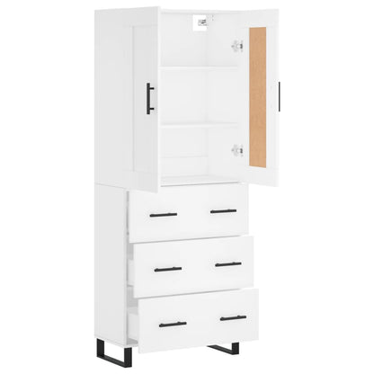 vidaXL Highboard White 69.5x34x180 cm Engineered Wood 4