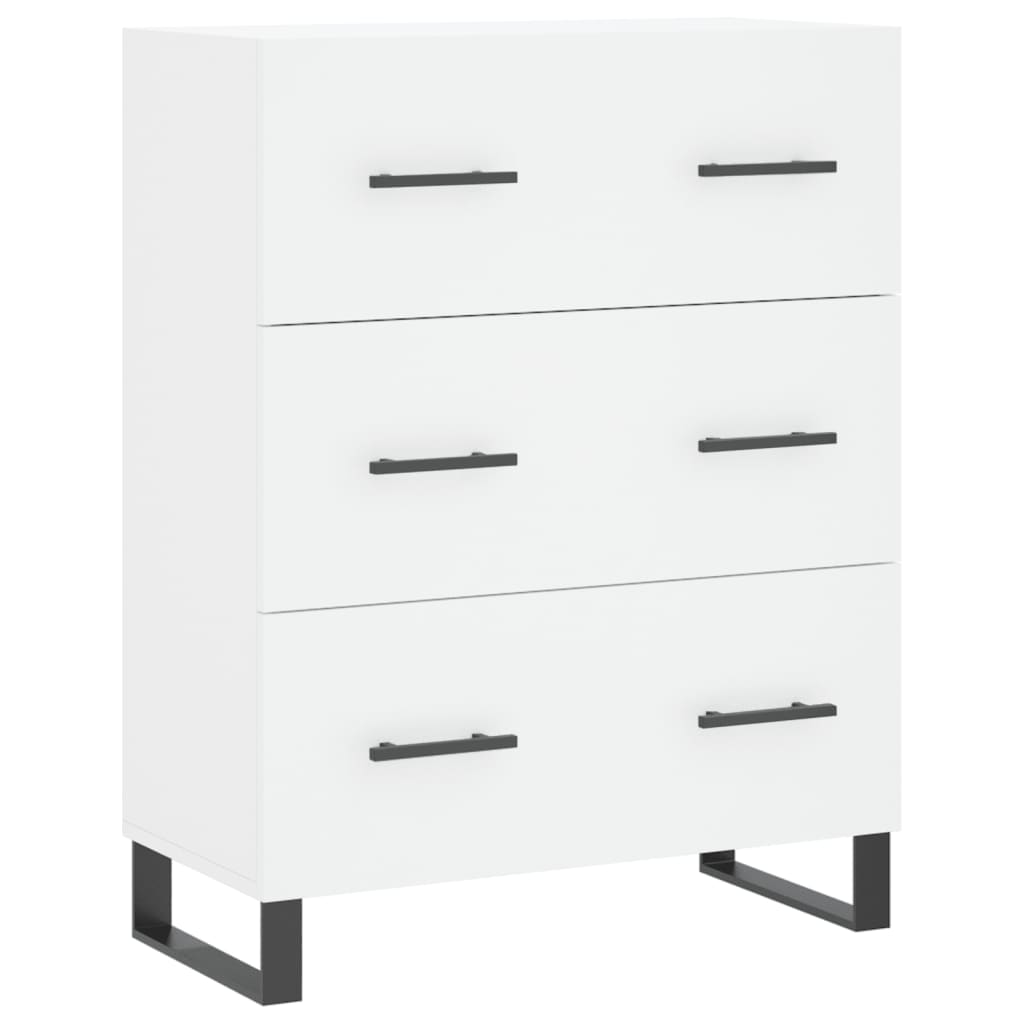 Highboard 69.5x34x180 cm Engineered Wood 3 Drawers White
