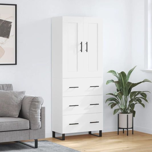vidaXL Highboard White 69.5x34x180 cm Engineered Wood 1