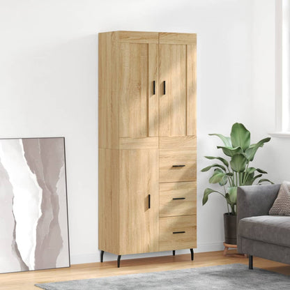 vidaXL Highboard Sonoma Oak 69,5x34x180 cm Engineered Wood 1