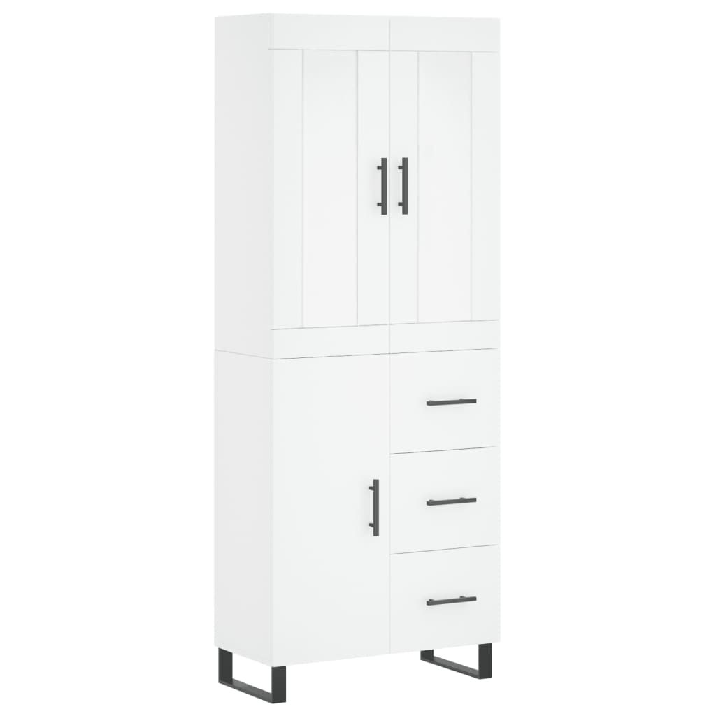 vidaXL Highboard White 69.5x34x180 cm Engineered Wood 2