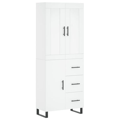 vidaXL Highboard White 69.5x34x180 cm Engineered Wood 2
