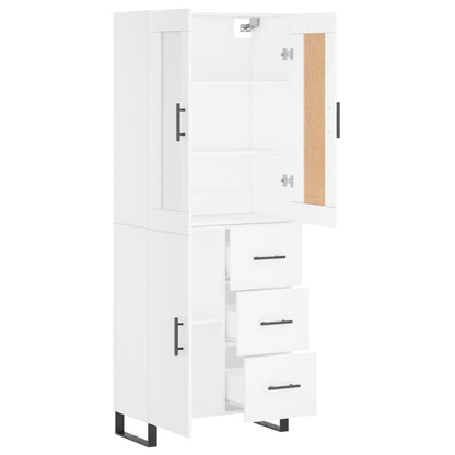 vidaXL Highboard White 69.5x34x180 cm Engineered Wood 4