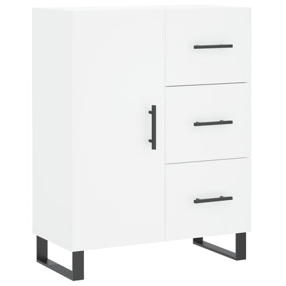 Highboard 69.5x34x180 cm Engineered Wood 1 Door 3 Drawers White