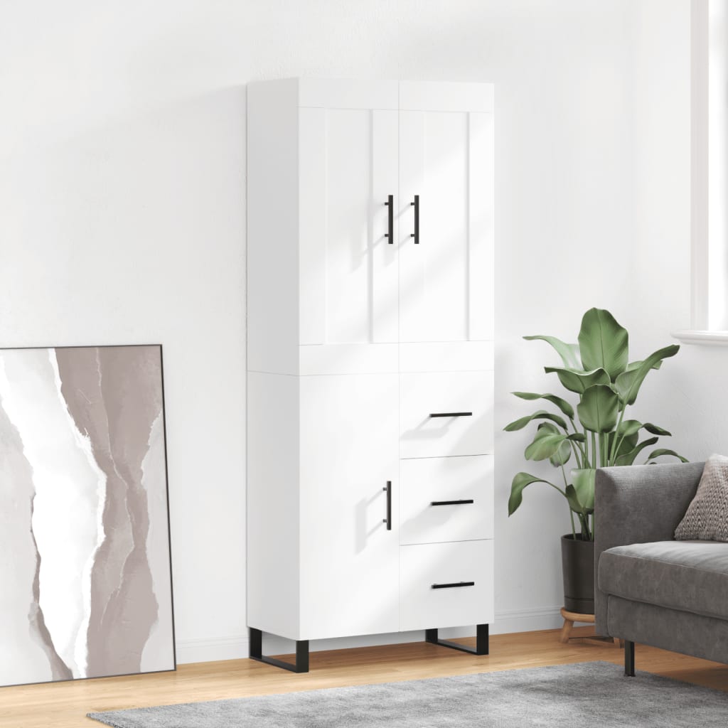 vidaXL Highboard White 69.5x34x180 cm Engineered Wood 1