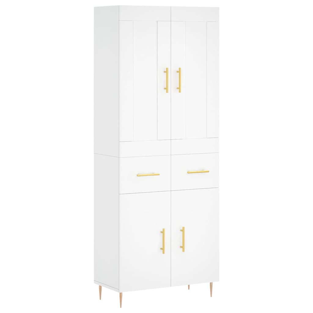 vidaXL Highboard White 69,5x34x180 cm Engineered Wood 2