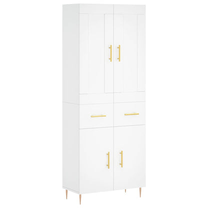 vidaXL Highboard White 69,5x34x180 cm Engineered Wood 2