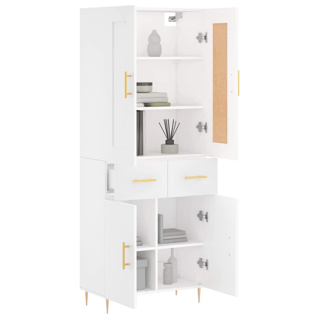 vidaXL Highboard White 69,5x34x180 cm Engineered Wood 3