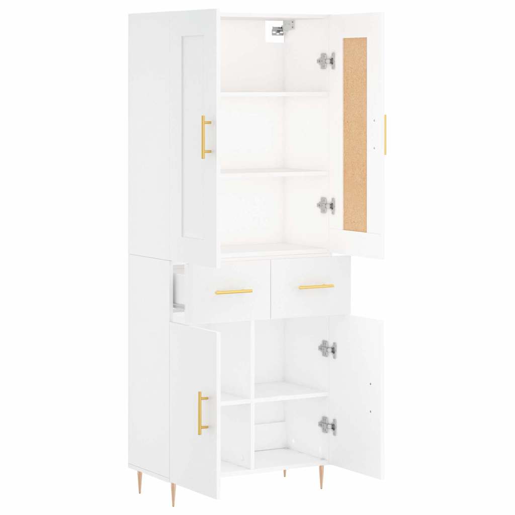 vidaXL Highboard White 69,5x34x180 cm Engineered Wood 4