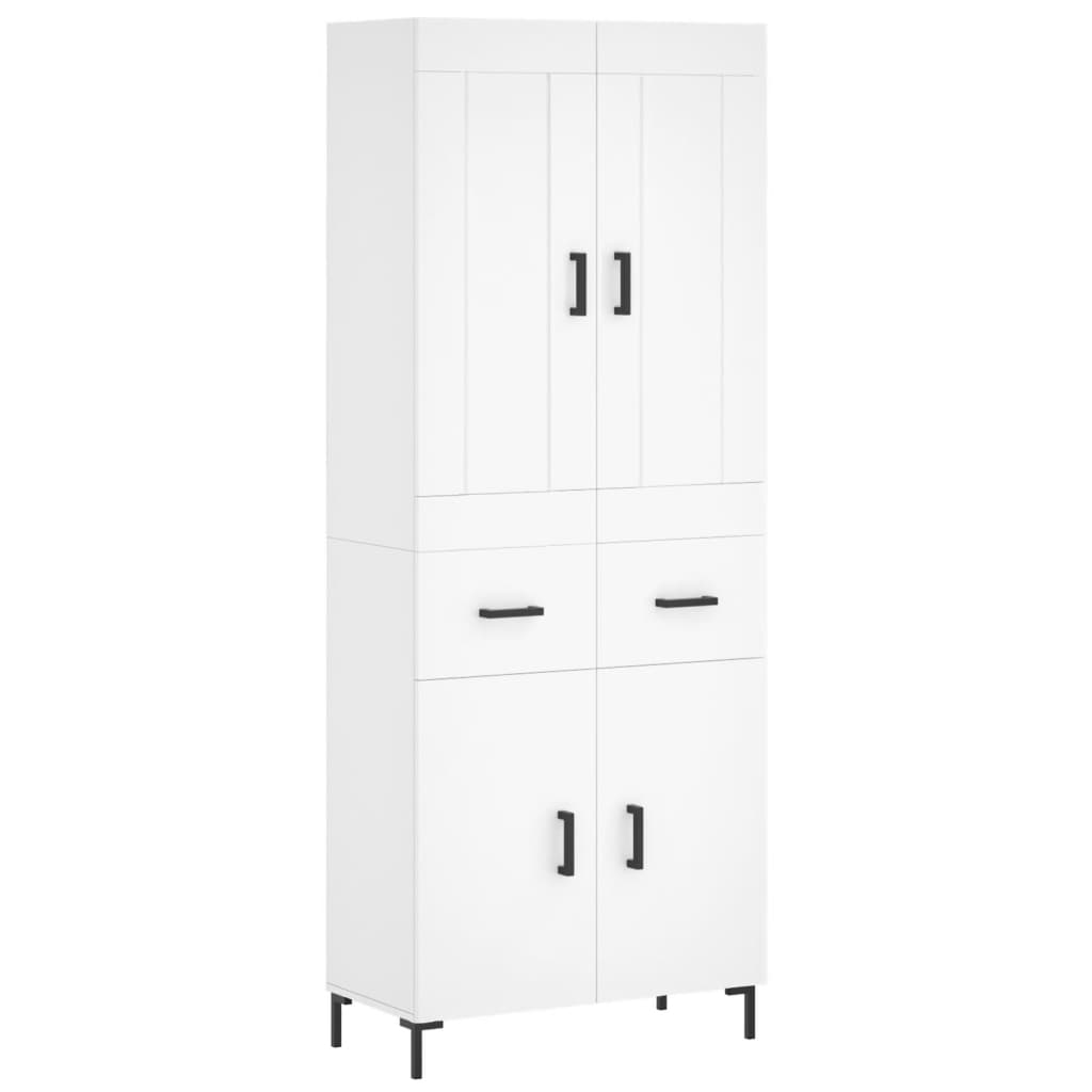 vidaXL Highboard White 69.5x34x180 cm Engineered Wood 2