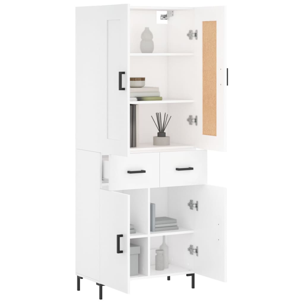 vidaXL Highboard White 69.5x34x180 cm Engineered Wood 3