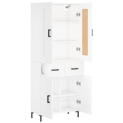 vidaXL Highboard White 69.5x34x180 cm Engineered Wood 4