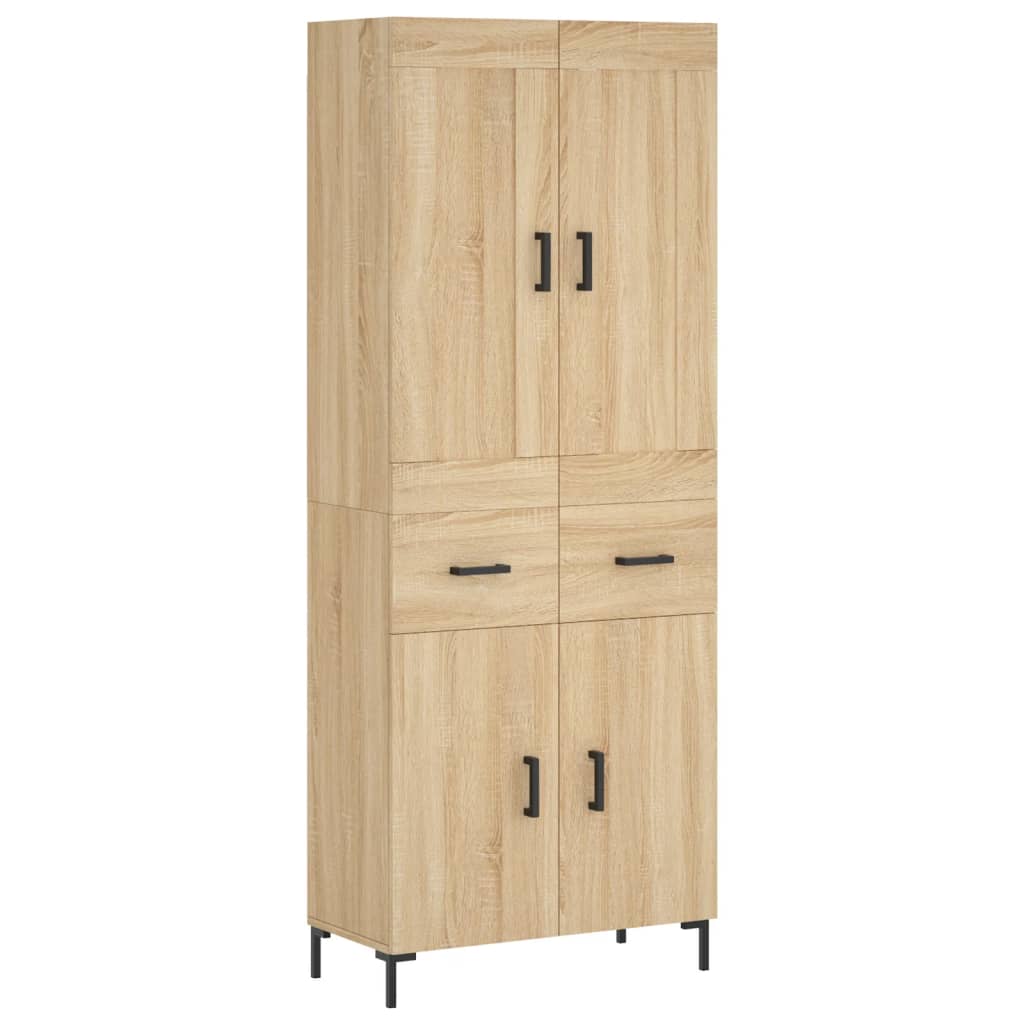 Highboard 69,5x34x180 cm Engineered Wood 2 doors 2 drawers Sonoma oak