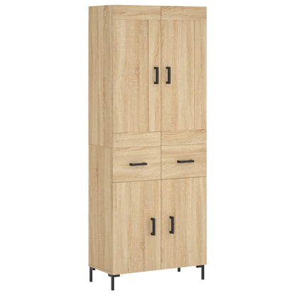 Highboard 69,5x34x180 cm Engineered Wood 2 doors 2 drawers Sonoma oak