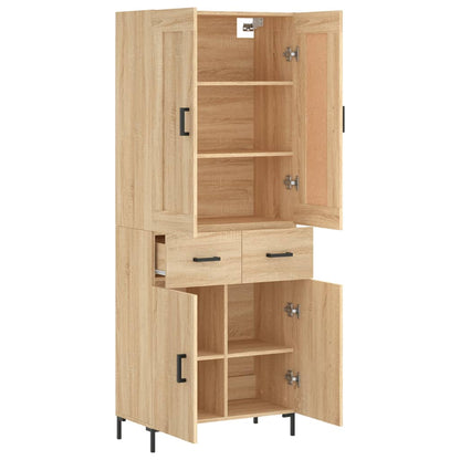 Highboard 69,5x34x180 cm Engineered Wood 2 doors 2 drawers Sonoma oak