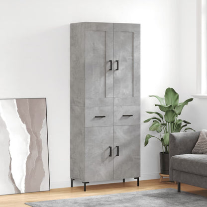 vidaXL Highboard 69.5x34x180 cm Engineered Wood 2 doors 2 drawers