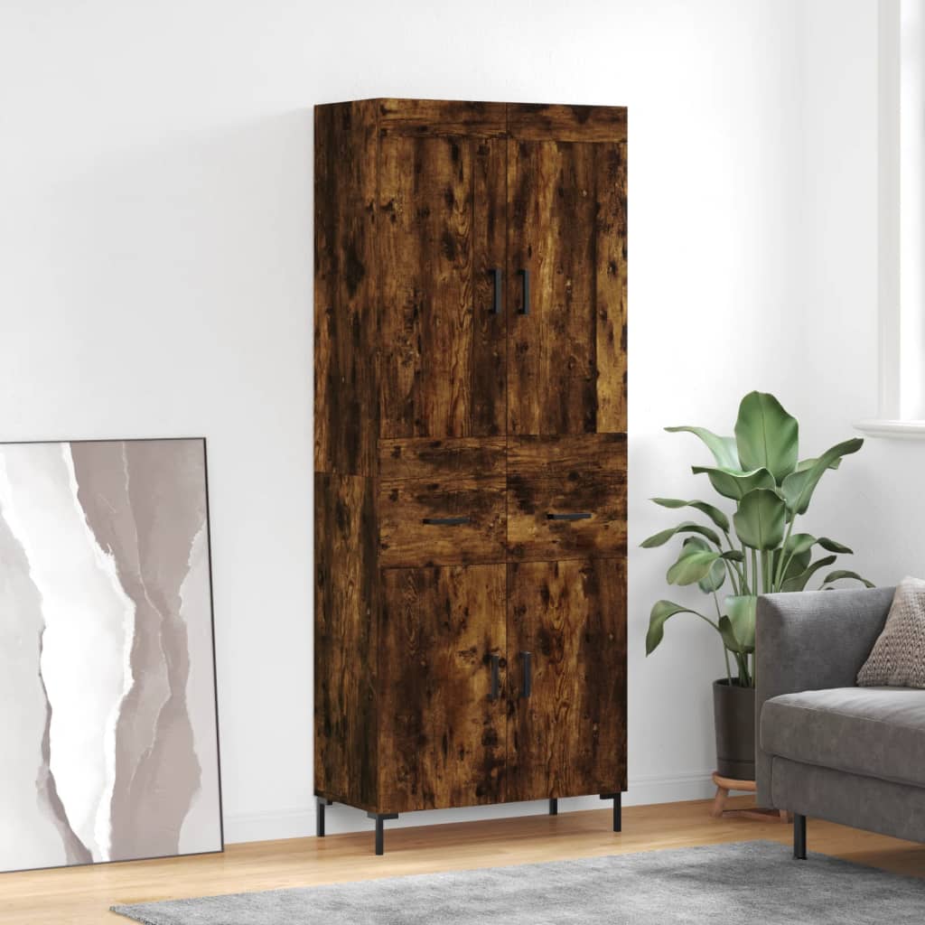 vidaXL Highboard 69.5x34x180 cm Engineered Wood 2 doors 2 drawers