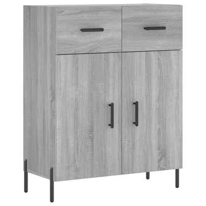 Highboard 69.5x34x180 cm Engineered Wood 2 Doors 2 Drawers Grey sonoma