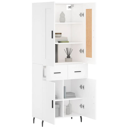 vidaXL Highboard White 69,5x34x180 cm Engineered Wood 3