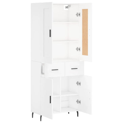 vidaXL Highboard White 69,5x34x180 cm Engineered Wood 4