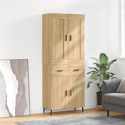 vidaXL Highboard Sonoma Oak 69,5x34x180 cm Engineered Wood 1