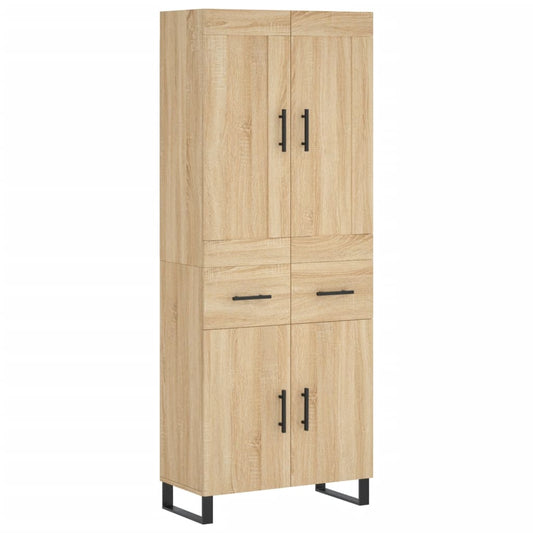 Highboard 69,5x34x180 cm Engineered Wood 2 doors 2 drawers Sonoma oak