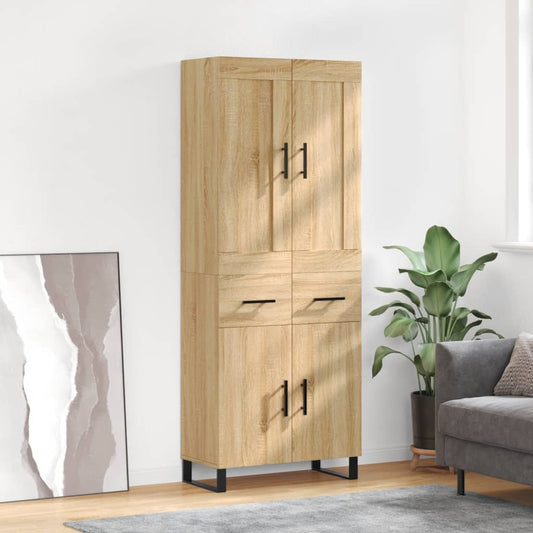 Highboard 69,5x34x180 cm Engineered Wood 2 doors 2 drawers Sonoma oak