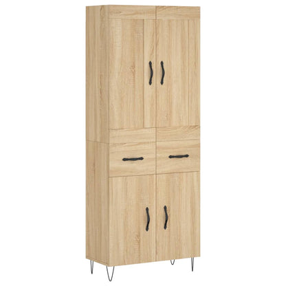 vidaXL Highboard Sonoma Oak 69,5x34x180 cm Engineered Wood 2