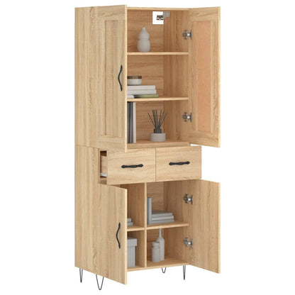 vidaXL Highboard Sonoma Oak 69,5x34x180 cm Engineered Wood 3