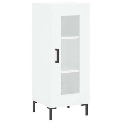 Highboard 34.5x34x180 cm Engineered Wood 1 Glass Door White