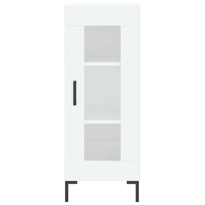Highboard 34.5x34x180 cm Engineered Wood 1 Glass Door White