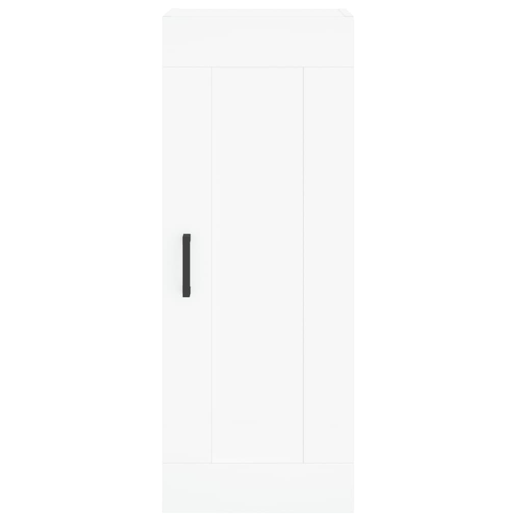 Highboard 34.5x34x180 cm Engineered Wood 1 Glass Door White