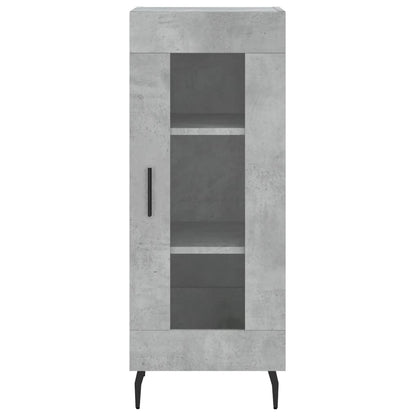 Highboard 34.5x34x180 cm Engineered Wood 1 Glass Door Concrete grey