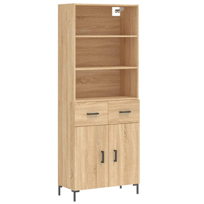 vidaXL Highboard Sonoma Oak 69.5x34x180 cm Engineered Wood 2