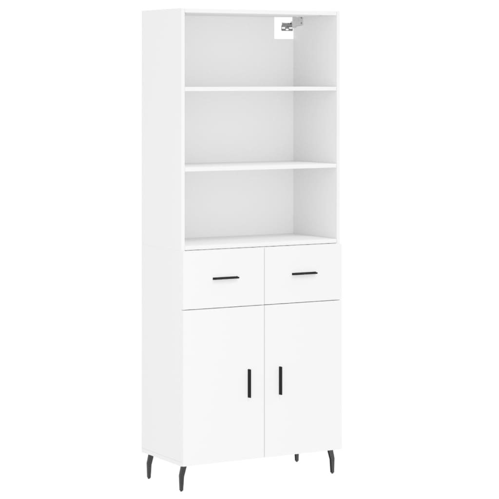 vidaXL Highboard White 69.5x34x180 cm Engineered Wood 2
