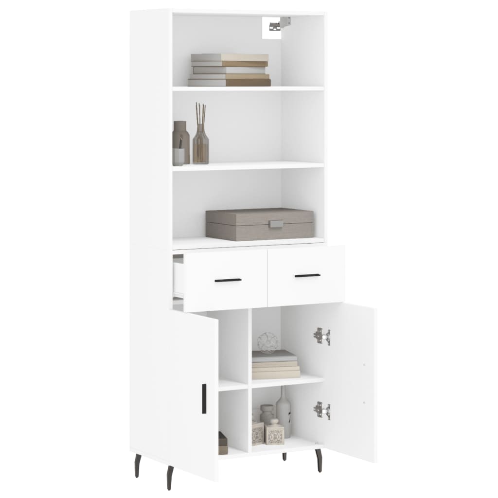 vidaXL Highboard White 69.5x34x180 cm Engineered Wood 3