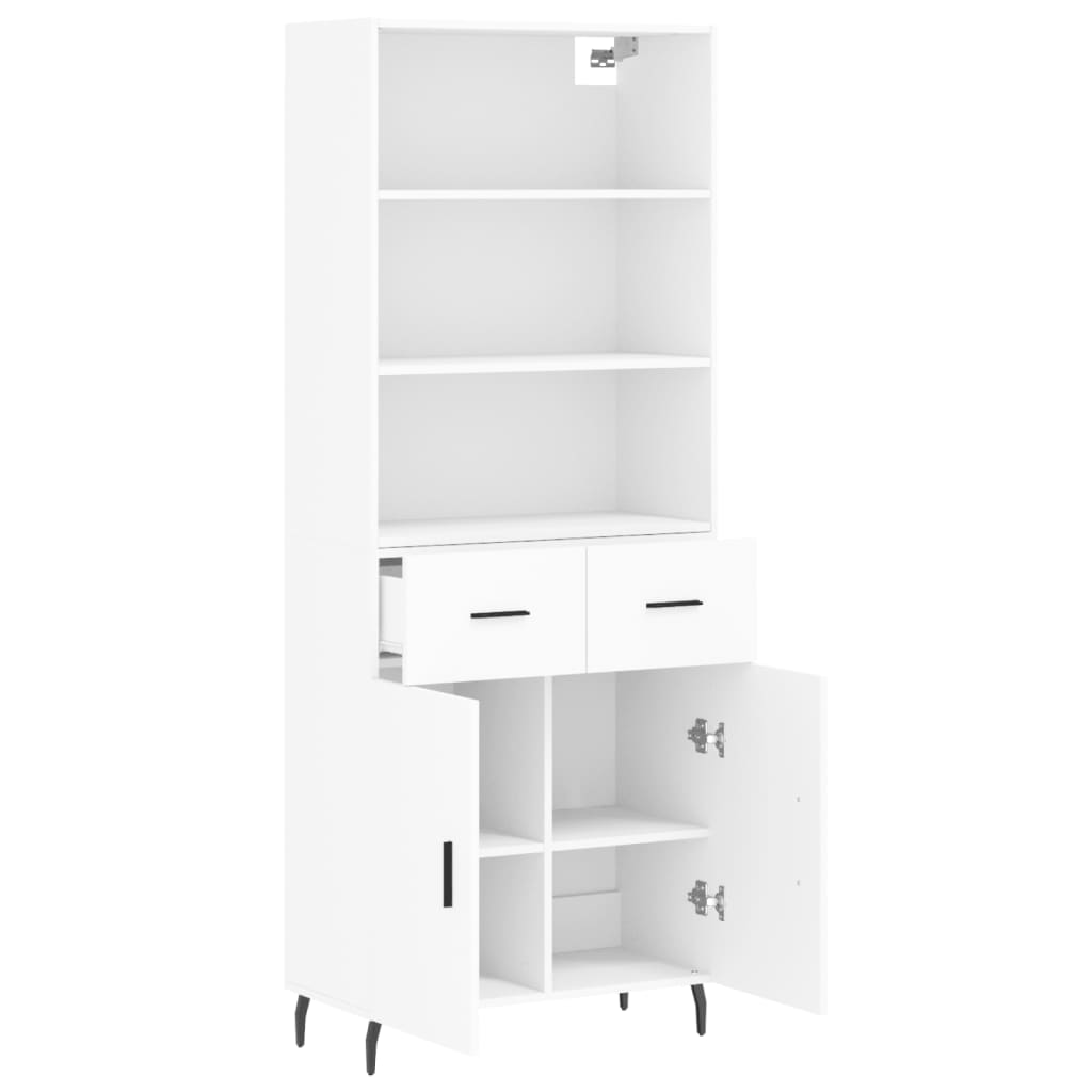 vidaXL Highboard White 69.5x34x180 cm Engineered Wood 4