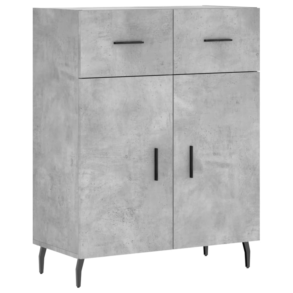 vidaXL Highboard Concrete Grey 69,5x34x180 cm Engineered Wood 6