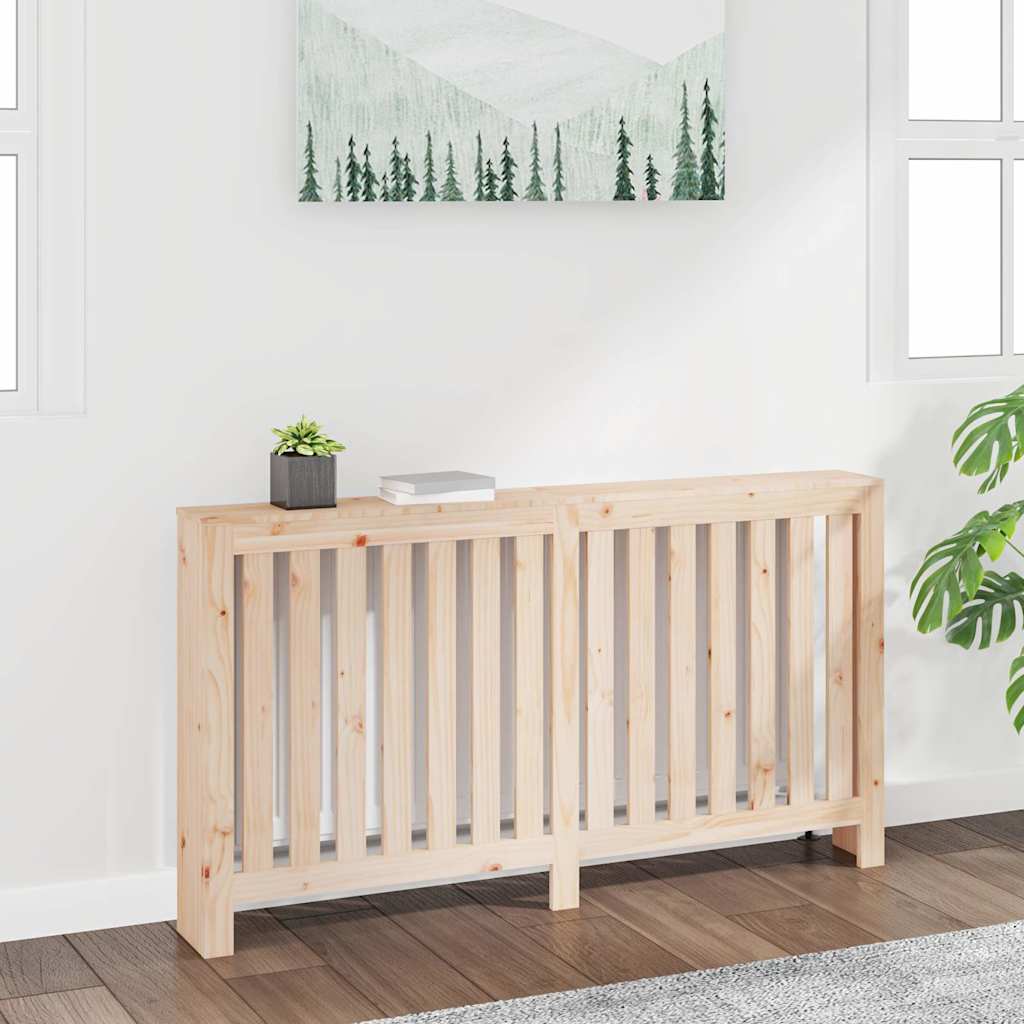 Radiator Cover Solid Wood Pine Depth 19 cm Natural 153 cm