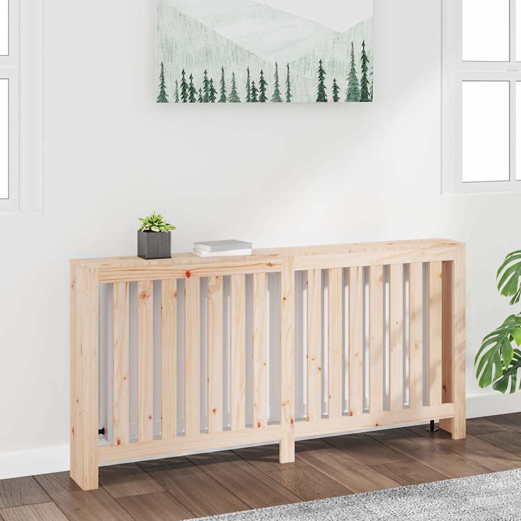 Radiator Cover Solid Wood Pine Depth 19 cm Natural 169 cm