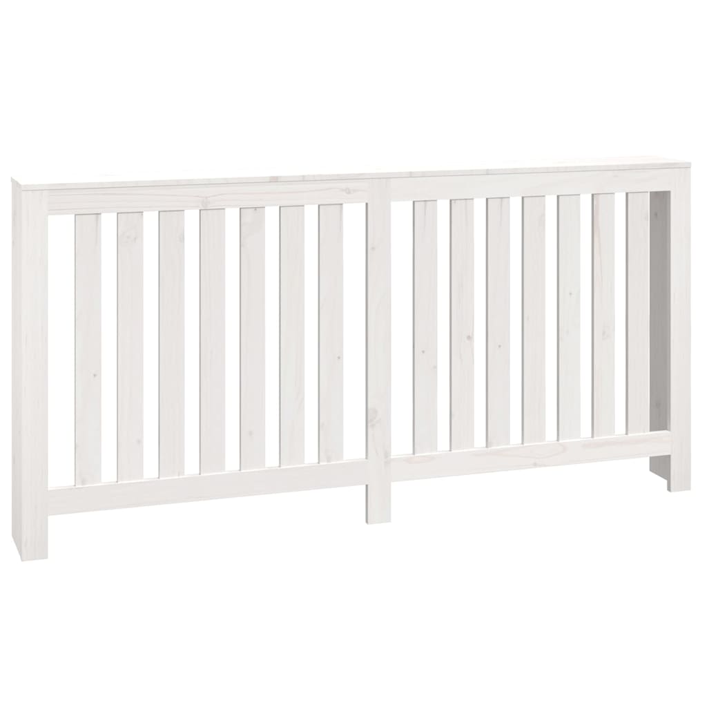 Radiator Cover Solid Wood Pine Depth 19 cm White 169 cm