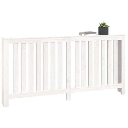 Radiator Cover Solid Wood Pine Depth 19 cm White 169 cm