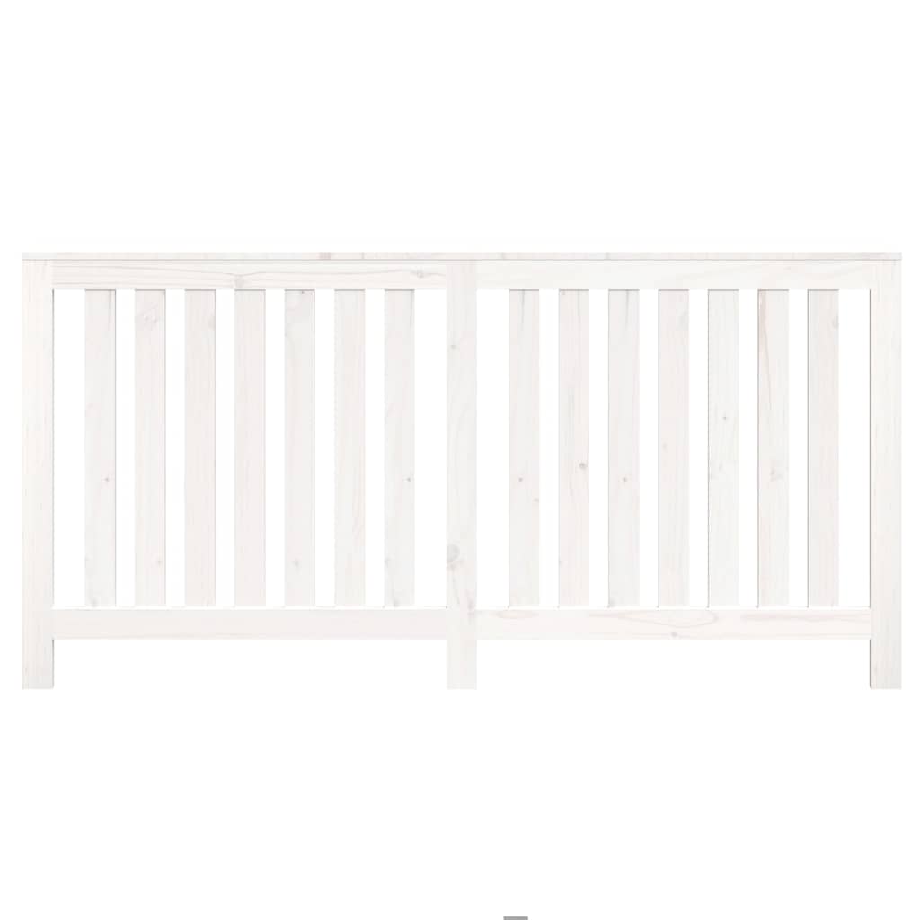 Radiator Cover Solid Wood Pine Depth 19 cm White 169 cm