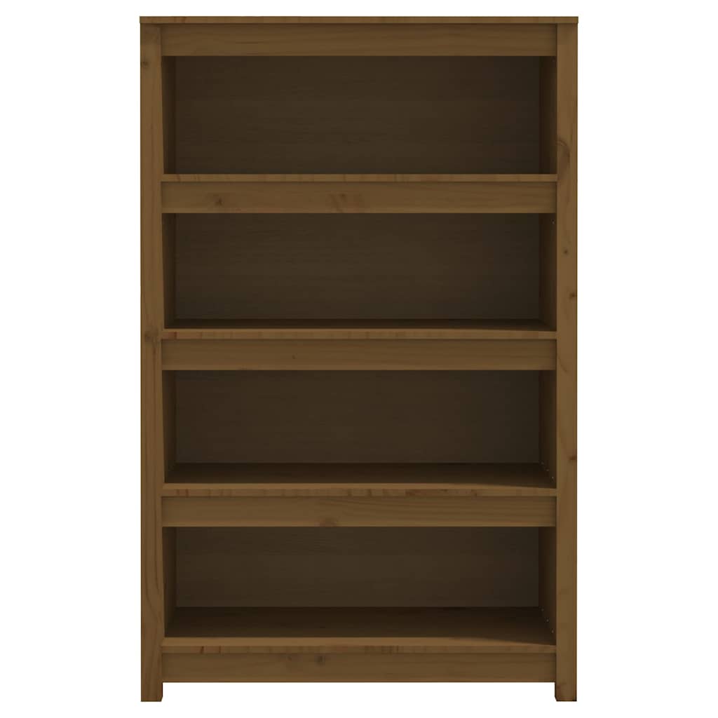 Book Cabinet 80x35x97 cm Solid Wood Pine Honey brown 126 cm