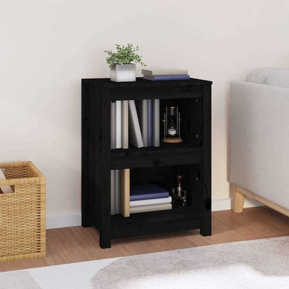 Book Cabinet 50x35x154 cm Solid Wood Pine Black 68 cm