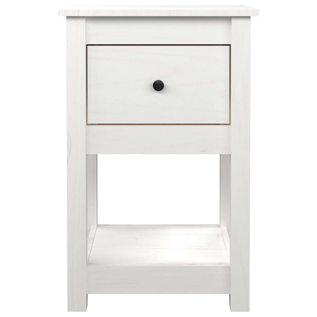 Bedside Cabinet 40x35x61,5 cm Solid Wood Pine White