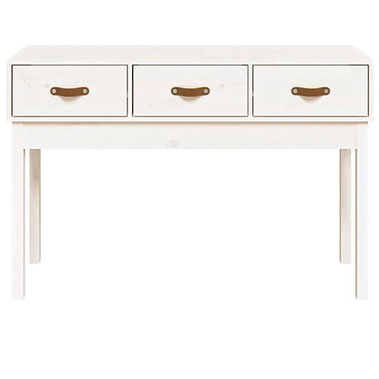 Console Table 76,5x40x75 cm Solid Wood Pine White 114 cm
